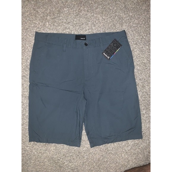 Men's Hurley OAO Southside Cotton 20" Length Shorts - Blue - Size 34 - NWT - Picture 1 of 6